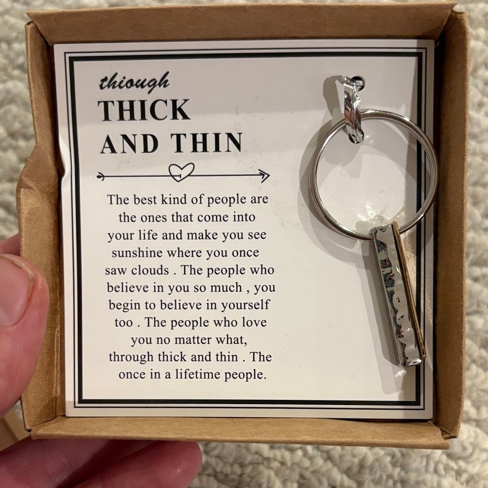 Silver Inspirational Keychain